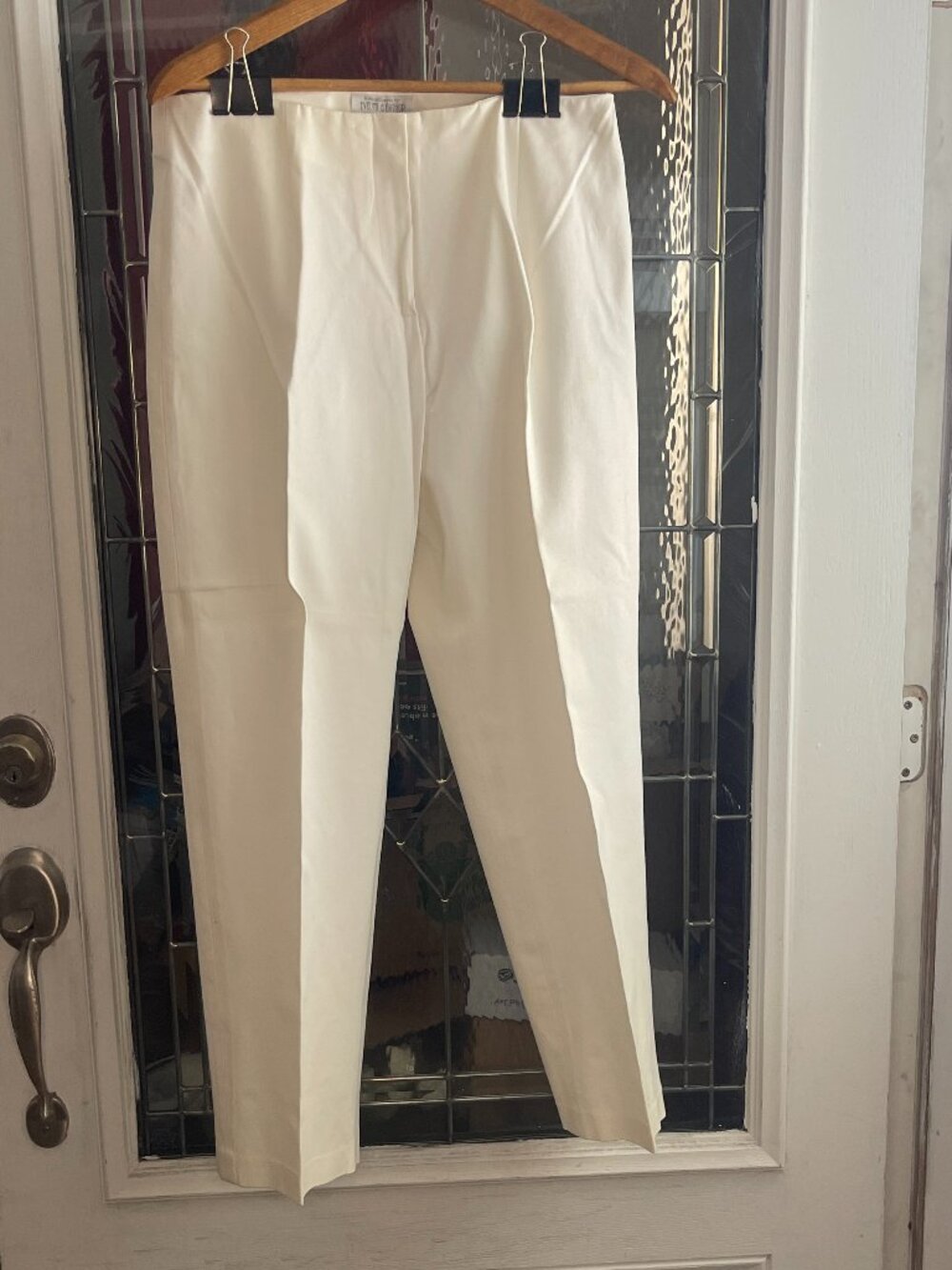 Evelyn & Arthur Women's Cropped Pants Stretch White Size 12
